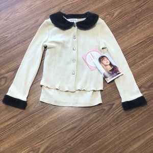 Girls sizes 4 & 6X, two-piece sweater set.